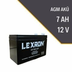 7 AMPER 12V VOLT LEXRON KURU TİP AKÜ
