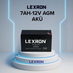 7 AMPER 12V VOLT LEXRON KURU TİP AKÜ
