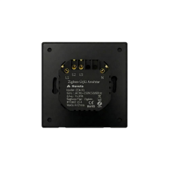 Novato Zigbee Üçlü Mekanik Tuşlu Akıllı Duvar Anahtarı (Siyah)