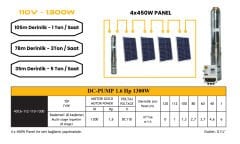 Mexxsun 1.6hp / 1300watt / 8 Kademe / 110-200 Volt Dc Dalgıç Pompa