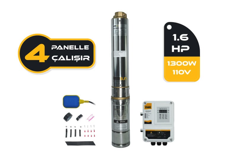 Mexxsun 1.6hp / 1300watt / 8 Kademe / 110-200 Volt Dc Dalgıç Pompa