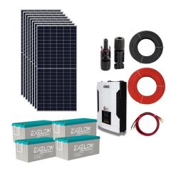 20.000 Watt  Büyük Bağ Evi Solar Paketi 550w Güneş Paneli 5.5kw İnverter 200ah Jel Akü