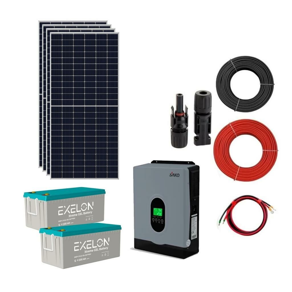 10.000 Watt  Çamaşır Makinesi Solar Paketi 550w Güneş Paneli 2.7kw İnverter 200ah Jel Akü