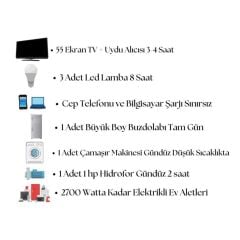 10.000 Watt  Çamaşır Makinesi Solar Paketi 550w Güneş Paneli 2.7kw İnverter 200ah Jel Akü