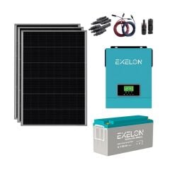 Güneş Enerjisi Bağ Evi Solar Paketi 1KVA İnverter 250W Güneş Paneli 150AH Jel Akü