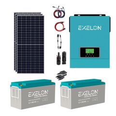 Güneş Enerjisi Bağ Evi Solar Paketi 3KVA İnverter 280W Güneş Paneli 150AH Jel Akü