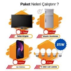 Güneş Enerjisi Bağ Evi Solar Paketi 3KVA İnverter 280W Güneş Paneli 150AH Jel Akü