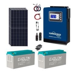 Güneş Enerjisi Bağ Evi Solar Paketi 3KVA İnverter 280W Güneş Paneli 150AH Jel Akü