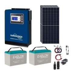 Güneş Enerjisi Bağ Evi Solar Paketi 3KVA İnverter 285W Güneş Paneli 100AH Jel Akü
