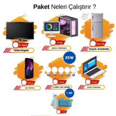 Güneş Enerjisi Bağ Evi Solar Paketi 3KVA İnverter 350W Güneş Paneli 100AH Jel Akü