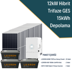 12KW Trifaze Hibrit Güneş Enerji Sistemi 3