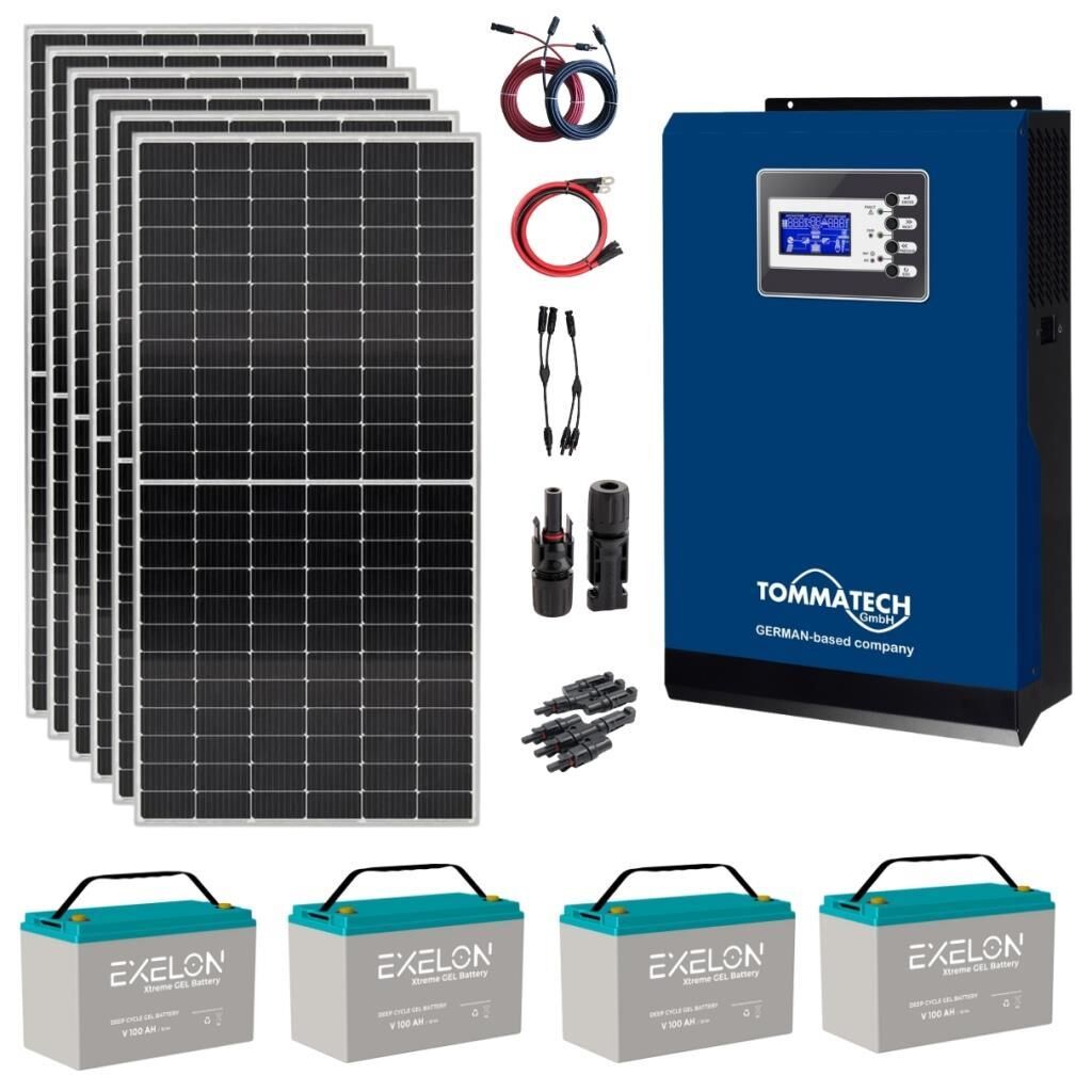 Teknovation Arge Solar Energy Vineyard House Solar Package 5KVA Inverter 340W Solar Panel 100Ah Gel Battery Vineyard House Off Grid Package