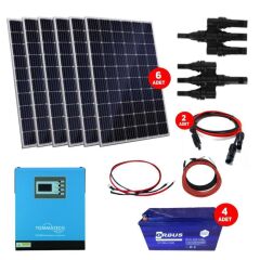 Güneş Enerjisi Bağ Evi Solar Paketi 5KVA İnverter 330W Güneş Paneli 150AH Jel Akü