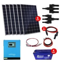 Güneş Enerjisi Bağ Evi Solar Paketi 5KVA İnverter 330W Güneş Paneli 150AH Jel Akü