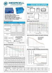 Megacell 12.8V 100Ah LiFePO4 Lityum Demir Fosfat Akü