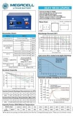 MEGACELL-LiFePO4 25.6V 100Ah Lityum Demir Fosfat Akü