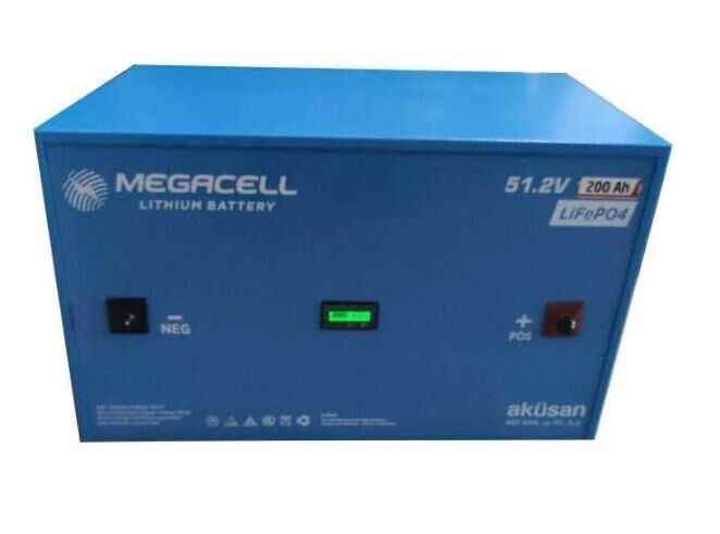 Megacell 51.2V 200Ah LiFePO4 Lityum Demir Fosfat Akü