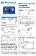 Megacell 51.2V 200Ah LiFePO4 Lityum Demir Fosfat Akü