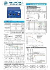 Megacell 12.8 V 150 Ah Karavan Marin ABS Akü