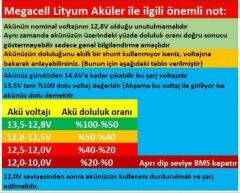 Megacell 12.8 V 150 Ah Karavan Marin ABS Akü