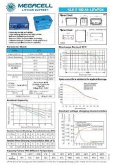 Megacell 12.8V 120Ah LiFePO4 Lityum Demir Fosfat Akü-YENİ
