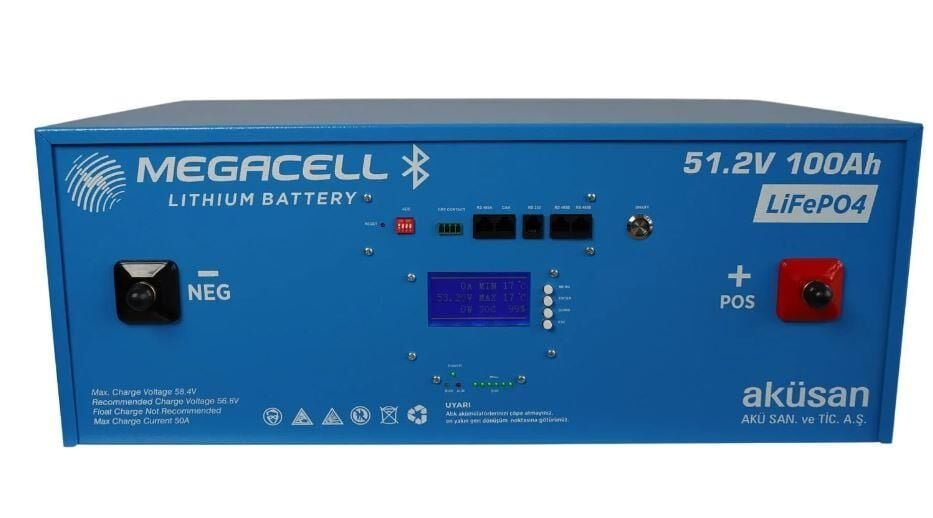 Megacell -LiFePO4 51.2V 100Ah Lityum Demir Fosfat Diğer