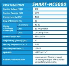 Megacell -LiFePO4 51.2V 100Ah Lityum Demir Fosfat Diğer
