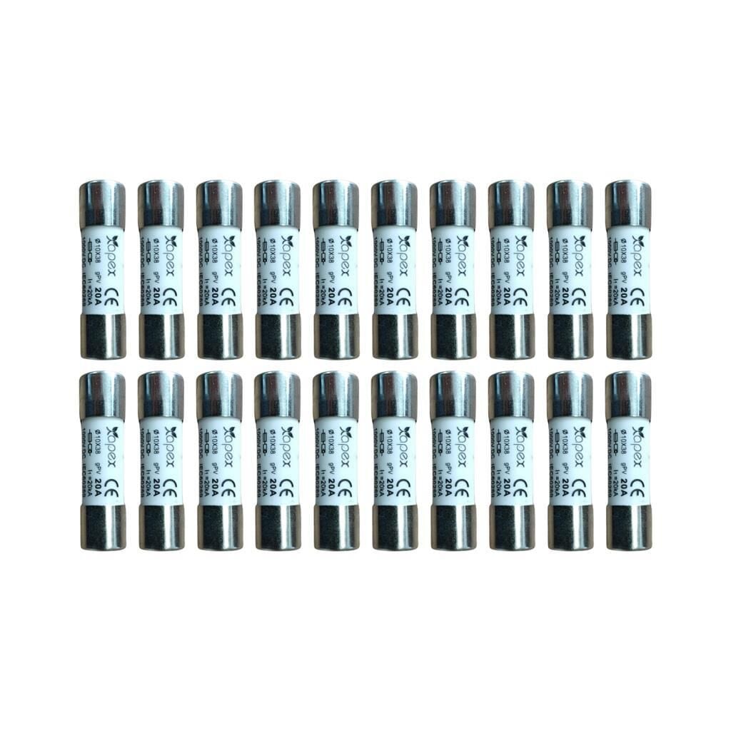 Apex DC Kartuş Sigorta 20A 1000V DC 20'li Set