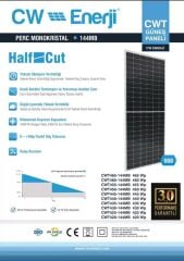 CW Enerji 455Wp 144PM M6 HC-MB Güneş Paneli 455 Watt Solar Panel Monokristal 30 YIL PERFORMANS GARANTİLİ