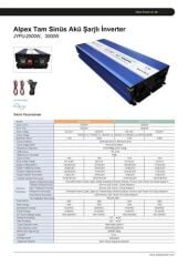 Alpex 3000 Watt 12 Volt Ups (Şebeke Şarjlı) Tam Sinüs İnverter