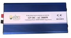 Alpex 3000 WATT 12 VOLT TAM SİNÜS EKRANLI İNVERTER