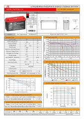 OUTDO 12.8V 200 Ah/10 HR Lithium Akü