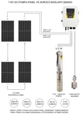 Hegel 110 Volt 13.5 Amper DC Pompalı Tarımsal Sulama Paketi