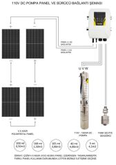 Hegel 110 Volt 13.5 Amper DC Pompalı Tarımsal Sulama Paketi