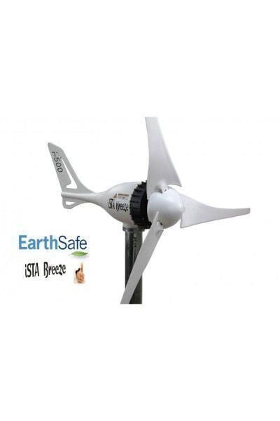 İ-500 W Wind Turbine + Hybrid Charge Controller + Mast Set Wind Turbine Set