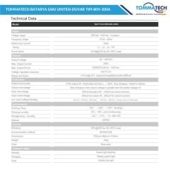 TommaTech Batarya Şarj Ünitesi Duvar Tipi 80V-200A