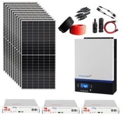 Güneş Enerjisi Solar Paketi 5kva İnverter 550 watt Güneş Paneli 48V 50 Amper Lityum Akü