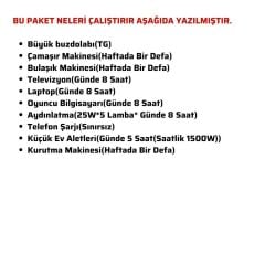 Güneş Enerjisi Solar Paketi 5kva İnverter 550 watt Güneş Paneli 48V 50 Amper Lityum Akü