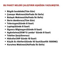 Güneş Enerjisi Solar Paketi 7.2kva İnverter 550 watt  Güneş Paneli 48V 50 Amper Lityum Akü