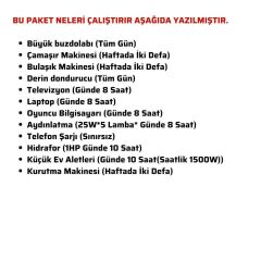 Güneş Enerjisi Solar Paketi 11kva İnverter 550 watt Güneş Paneli 48V 100 Amper Lityum Akü