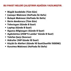 Güneş Enerjisi Solar Paketi 11kva İnverter 550 watt Güneş Paneli 48V 100 Amper Lityum Akü