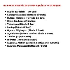 Güneş Enerjisi Solar Paketi 5.6kva İnverter 550 watt Güneş Paneli 48V 50 Amper Lityum Akü