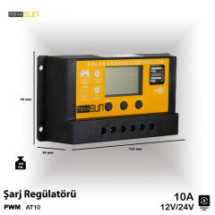 PWM 10A 12/24V (AT10) Pwm Charge Controller