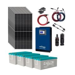 Güneş Enerjisi Solar Paketi 3kVA İnverter 395W Güneş Paneli 200Ah Jel Akü