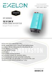 Exelon Tam Sinüs 1000W 24V İnverter