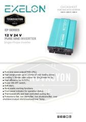Exelon Tam Sinüs 2000W 24V İnverter