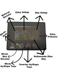 Alpex 1000 Watt 12 Volt Tam Sinüs UPS Bluetooth Ekranlı İnverter