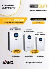Sako Li-Sun 51.2 Volt 200Ah LifePo4 Lityum Akü