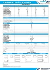 TommaTech Marine ABS Kasa Batarya 12.8V 100Ah LFP Lityum Batarya
