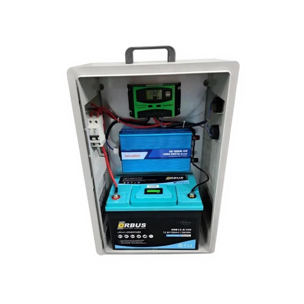 Lityum Güneş Enerji Paketi – 280W Panel 100Ah LiFePO4 Akü 1000W İnverterli Solar Sistem